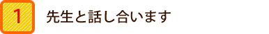 先生と話し合います